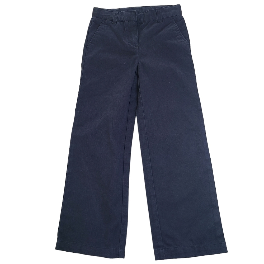 Izod Girls Navy Blue Uniform Pants Slim Fit Adjustable Waist Size 6 Slim